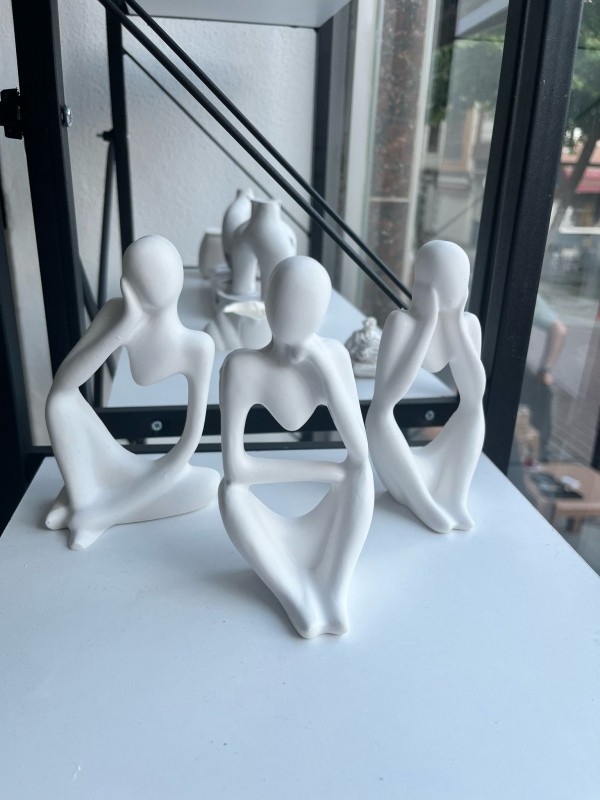 Nordic 3'lü Soyut Dekoratif Obje Seti