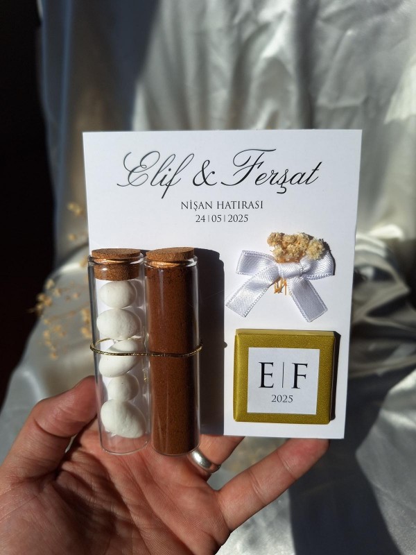 Dubble Kahve Draje Çikolata Kartlı Set